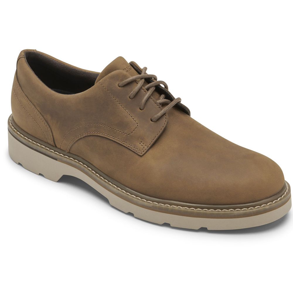 Oxfords Rockport Homem Caqui - Charlee Waterproof Plain Toe - 31946KUXQ